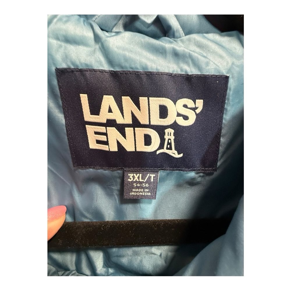 Lands’ End Down Puffer Down Winter Jacket Blue 3x… - image 8
